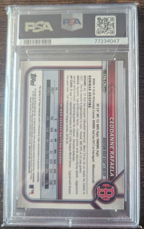 2024 BOWMAN CHROME JOHANFRAN GARCIA AUTO ROOKIE REFRACTOR #117/150 PSA 10!! view 2