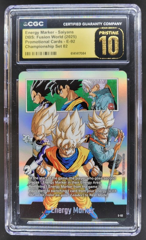 2025 DRAGON BALL SUPER FUSION WORLD SAIYANS PROMO E-92 CGC 10 PRISTINE V PT
