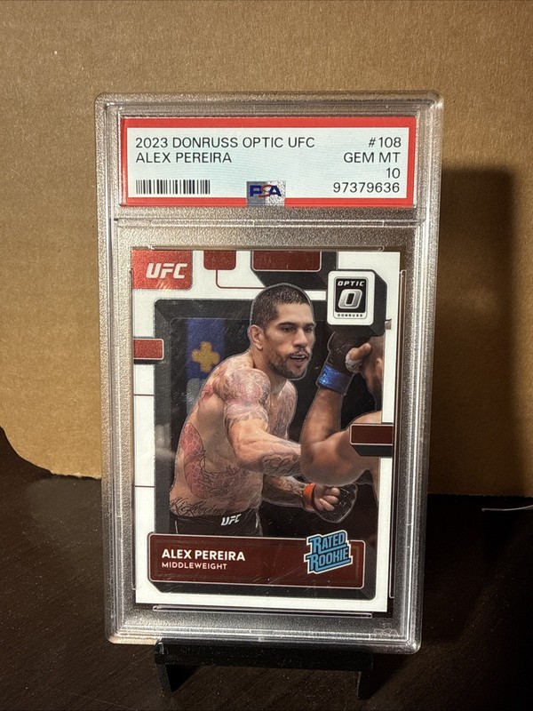 2023 Donruss Optic UFC Alex Pereira Rated Rookie PSA 10