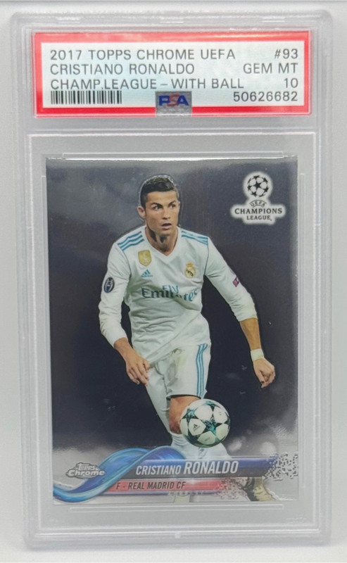 CRISTIANO RONALDO - 2017 Topps Chrome UCL (Ball Visible) #93.1 PSA 10 GEM MT