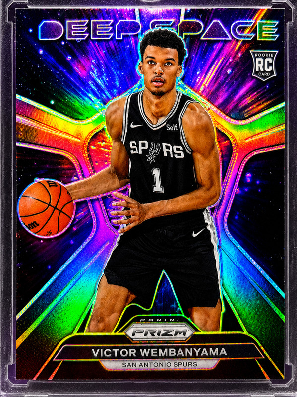 Victor Wembanyama SILVER PRIZM ROOKIE TRUE RC Holo Space Insert Panini 2023-24 view 2