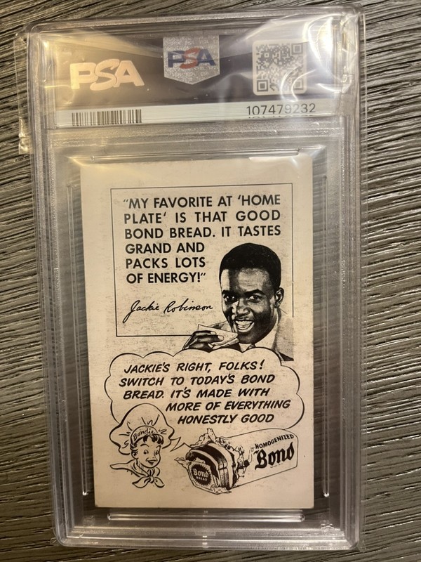1947 Bond Bread Jackie Robinson Throwing  PSA 3.5+  view 2