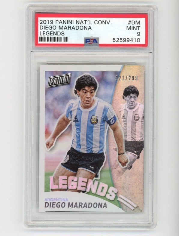 2019 Panini National Convention - Legends Diego Maradona #DM /299 PSA 9