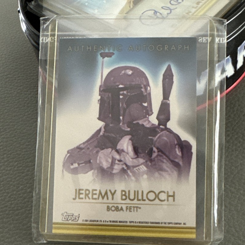 Topps 2001 Star Wars Evolution Boba Fett Autograph Card Jeremy Bulloch Auto BAS! view 2