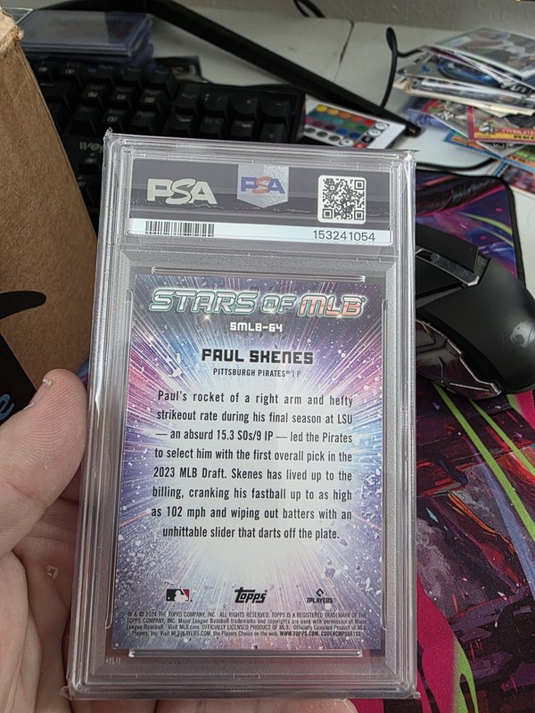 2024 topps paul skenes Stars Of Mlb Rc Psa 10 view 2