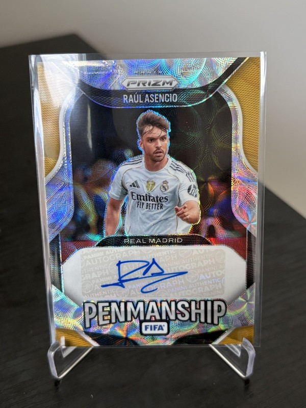2025-26 Panini Prizm FIFA Raul Asencio Penmanship Choice Prizm Auto 