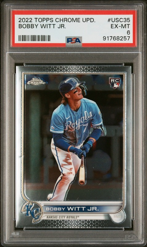 2022 Topps Chrome Update #USC35 BOBBY WITT JR. ROOKIE - PSA 6 EX-MT