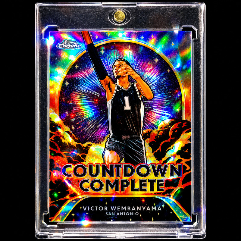 VICTOR WEMBANYAMA RARE SUN PRIZM Silver Holo SP Insert Topps Chrome NBA Finals