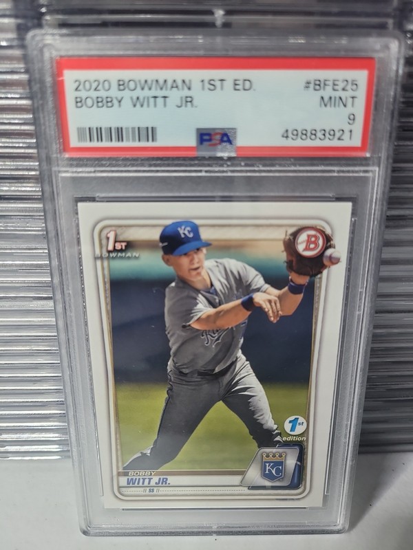 2020 Bowman 1ST EDITION Bobby Witt Jr. BFE25 PSA 9 MINT 1ST BOWMAN Rookie