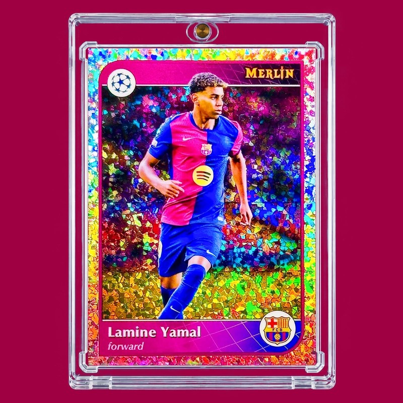 LAMINE YAMAL DIAMOND REFRACTOR SILVER Prizm Topps Chrome Soccer World Cup Rare