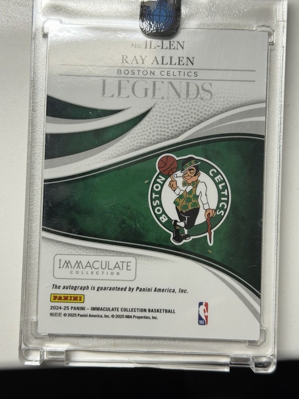 Ray Allen 2024-25 Panini Immaculate Collection Legends Auto /49 #IL-LEN view 2