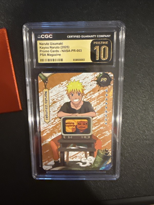 🍥🔥 CGC PRISTINE 10 | Naruto Uzumaki NRSA-PR-003 Promo | PSA Magazine 2025