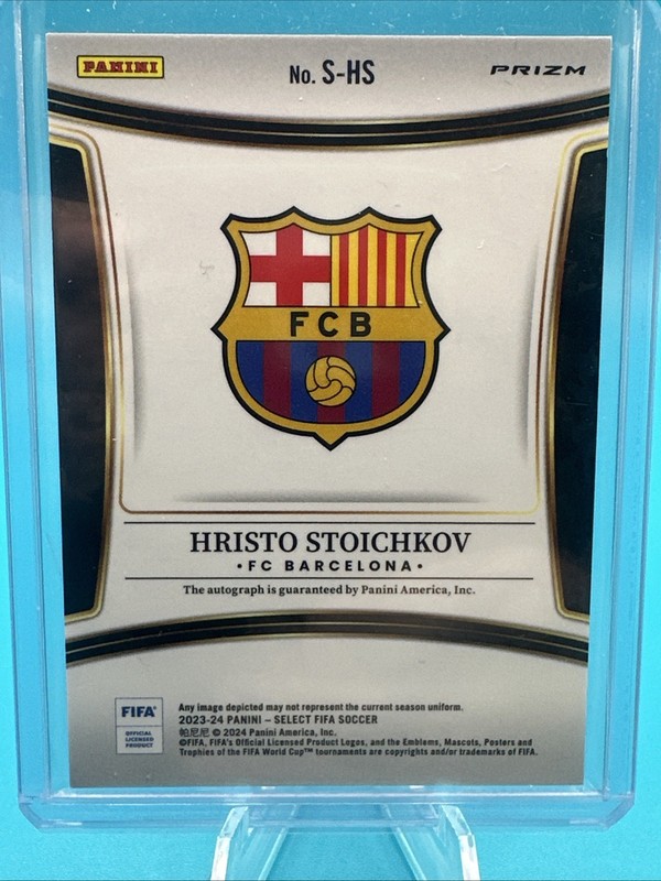Hristo Stoichkov 2023 Panini Select FIFA #S-HS Signatures Auto view 2