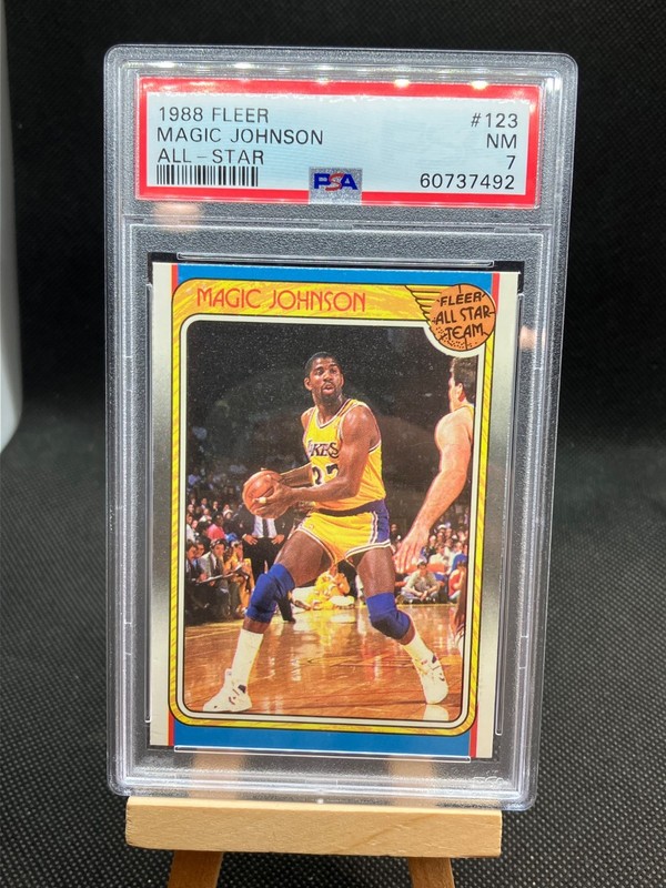 Magic Johnson 1988-89 Fleer VINTAGE All-Star #123 PSA 7 Lakers NBA HOFer👀🪄🏀🔥