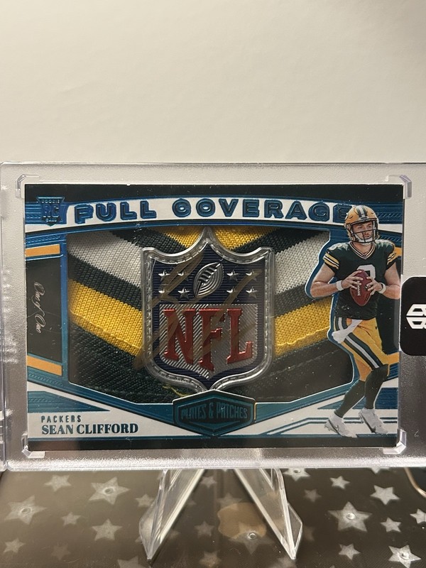 2023 Panini Plates & Patches - Sean Clifford NFL Shield 1/1 Auto RPA (RC)