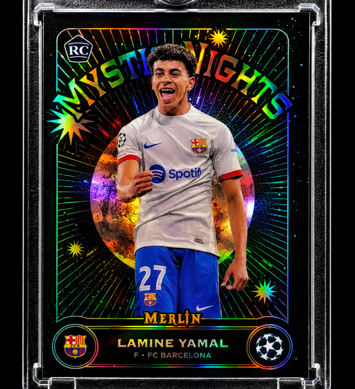Lamine Yamal BLACK ROOKIE REFRACTOR RARE Prizm Chrome Soccer Card WORLD CUP MVP view 2
