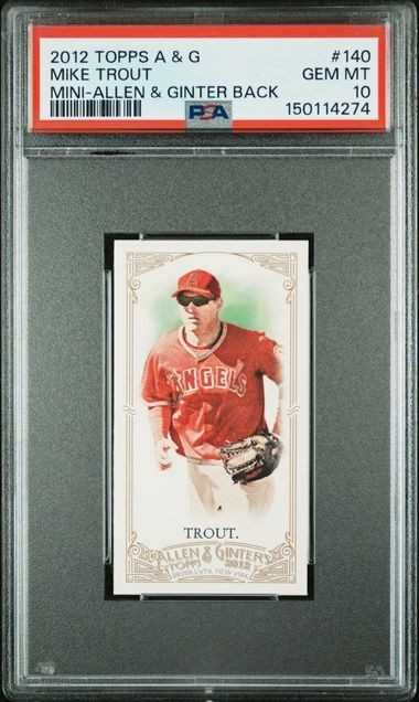 MIKE TROUT 2012 Topps A & G MINI—A & G BACK #140 PSA 10 GEM MT