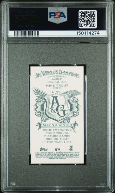 MIKE TROUT 2012 Topps A & G MINI—A & G BACK #140 PSA 10 GEM MT view 2