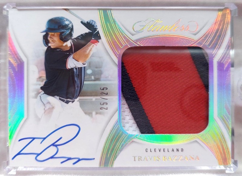 Travis Bazzana 2025 Panini Flawless Patch Auto Autograph Silver 25/25 Guardians