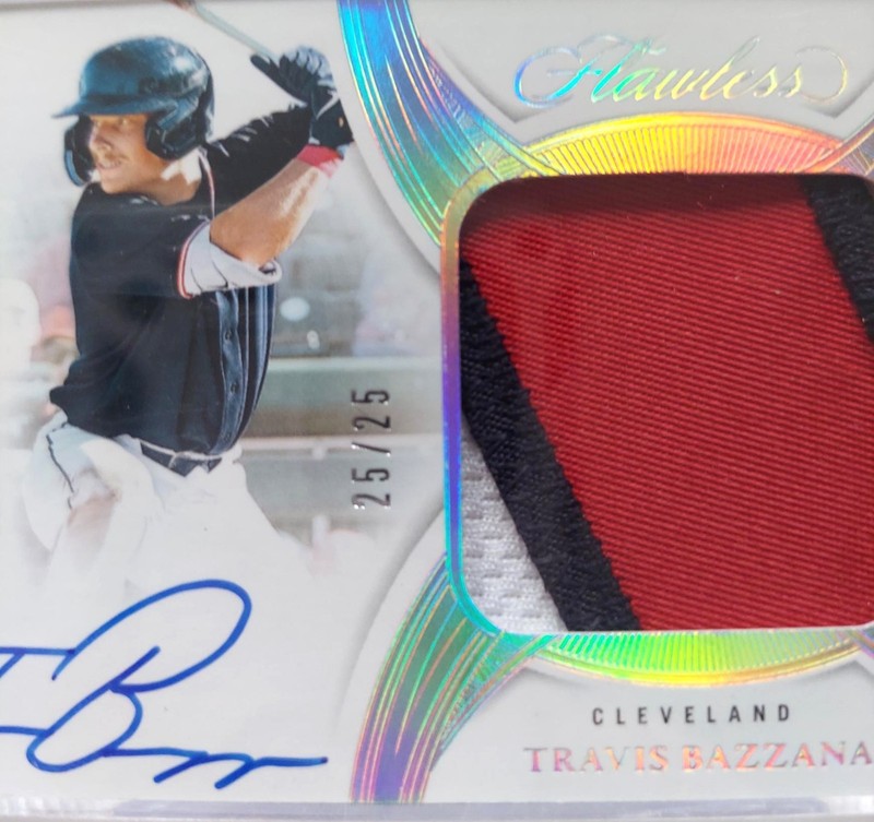 Travis Bazzana 2025 Panini Flawless Patch Auto Autograph Silver 25/25 Guardians view 2