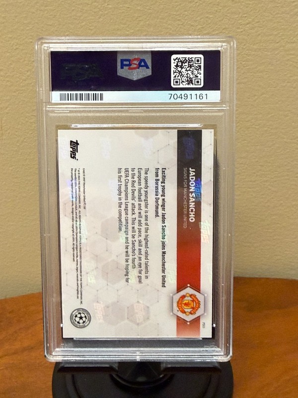 PSA 10 2021-22 Topps Now Uefa Champions League - Pre-Season Jadon Sancho #PS03 view 2