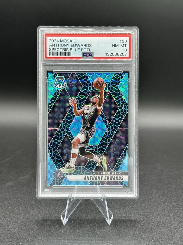 2024-25 panini mosaic anthony edwards 36 Blue Spectris Fotl /25! Wolves
