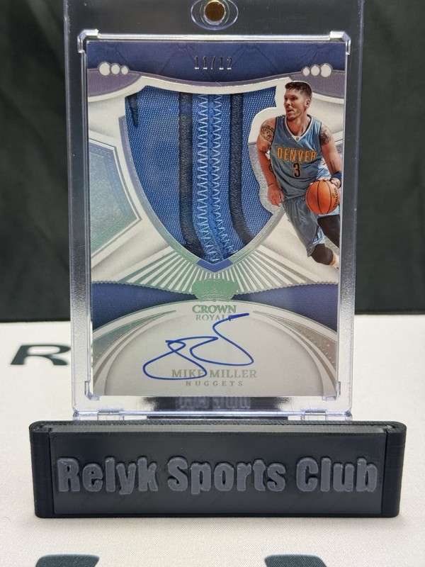 2022-23 Panini Crown Royale Silhouettes Mike Miller Auto Patch #S-MML FOTL /12