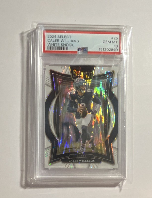 PSA 10 2024 Panini Select Concourse Caleb Williams #25 White Shock /199 RC