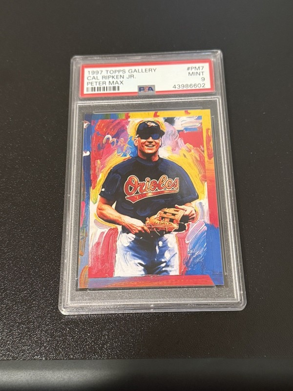 1997 Topps Gallery Peter Max Serigraph - Cal Ripken Jr PSA 9 - Orioles HOF 