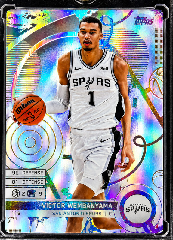 Victor Wembanyama WHITE REFRACTOR SP Insert Rare Snowflake Holo Spurs NBA Finals view 2