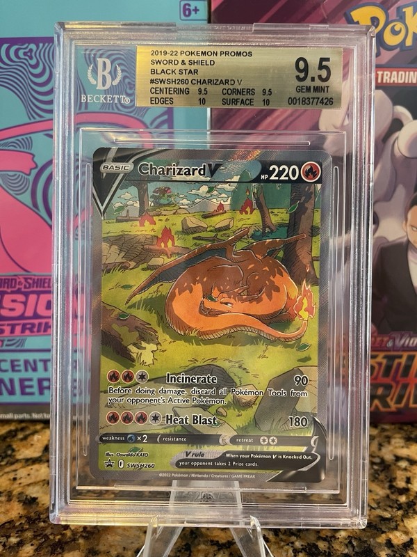 Charizard V SWSH260 UPC Promo Full Art Rare - BGS 9.5 Gem Mint (Likely a PSA 10) view 2