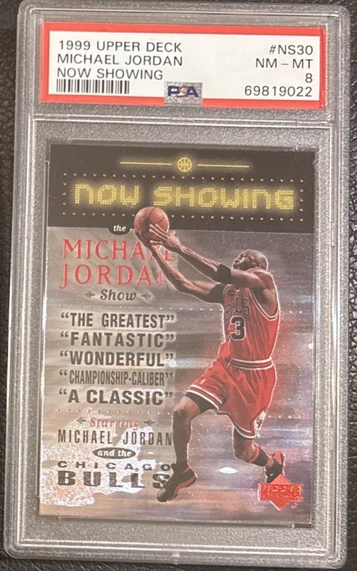 1999 UD NOW SHOWING #NS30 MICHAEL JORDAN PSA 8