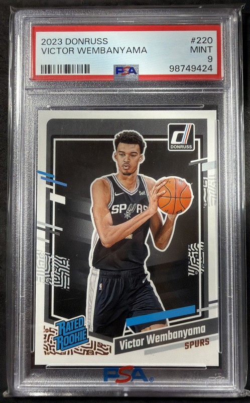 Victor Wembanyama 2023-24 Panini Donruss - Rated Rookie PSA 9 #220🔥