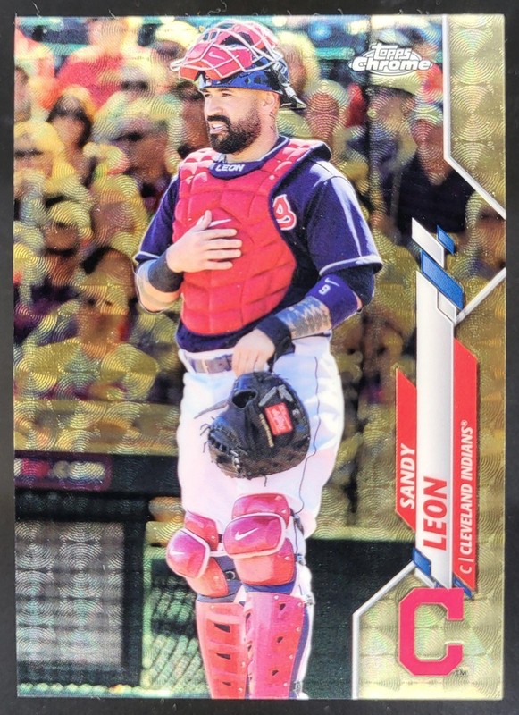 2020 Topps Chrome Update Sandy Leon Superfractor 1/1 Indians RI