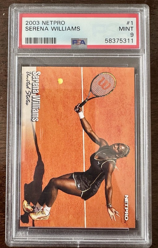 2003 NETPRO #1 SERENA WILLIAMS PSA Mint  9 view 2