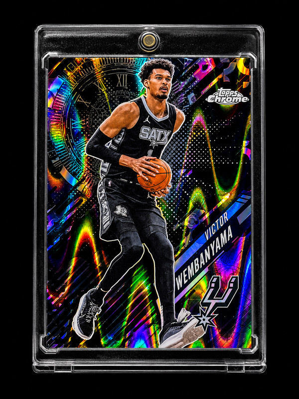 Victor WEMBANYAMA BLACK LAVA REFRACTOR Holo Chrome Rare Blackout Spurs