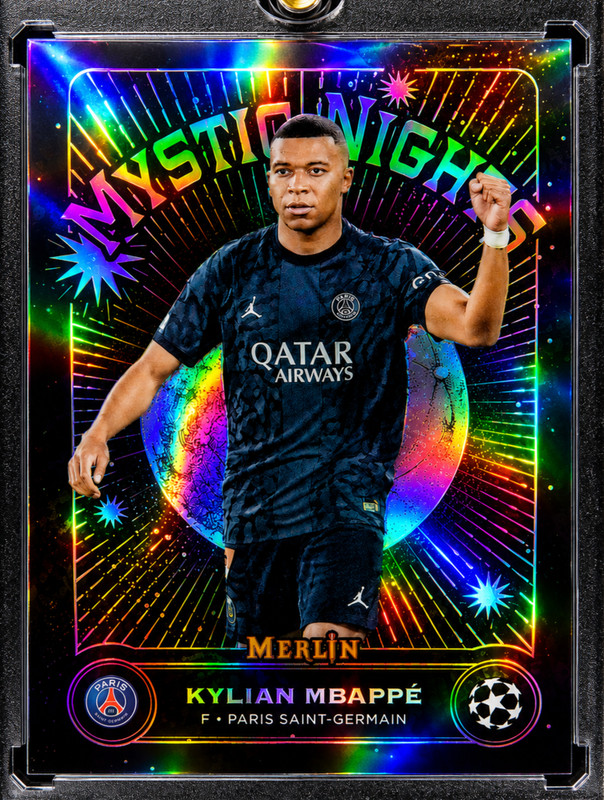 KYLIAN MBAPPE BLACK REFRACTOR RARE SP Insert Topps Holo FRANCE'S MVP World Cup view 2