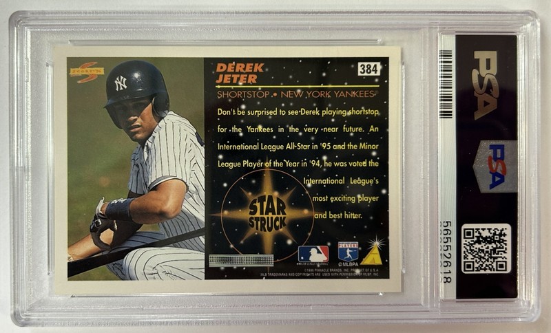 (MA6) 1996 Score "Star Struck" Derek Jeter Rookie RC Yankees PSA 10 GEM MINT view 2