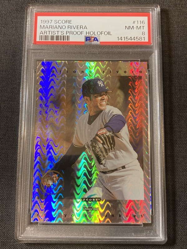 Mariano Rivera 1997 Score Showcase Artist’s Proof Holofoil Refractor PSA 8 HOF