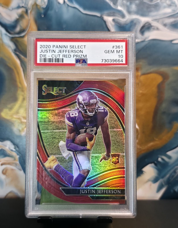 2020 Panini Select Die-Cut Red Prizm Justin Jefferson Vikings RC Rookie PSA 10
