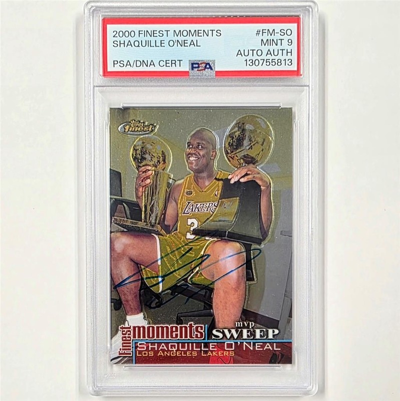 Shaquille O'Neal Shaq 2000 Topps Finest Moments MVP Sweep #FM-SO Card Auto PSA 9