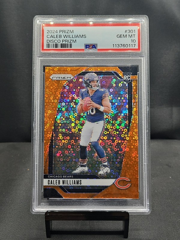 2024 PANINI PRIZM DISCO PRIZM #301 CALEB WILLIAMS PSA 10 BEARS