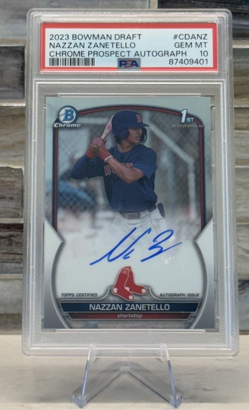 2023 Bowman Draft Chrome Prospect AUTO 1st Rookie Nazzan Zanetello PSA 10 Gem