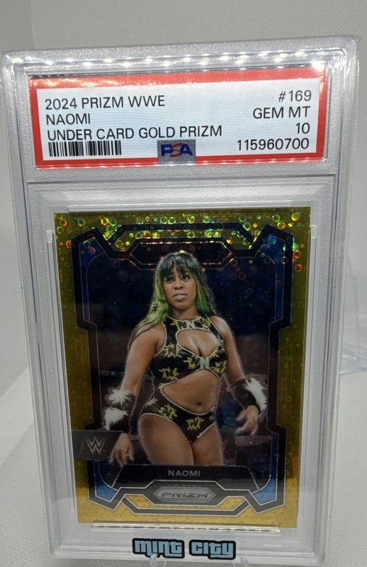 2024 Panini Prizm WWE - Naomi #169 Gold under Card Prizm #10/10 PSA 10