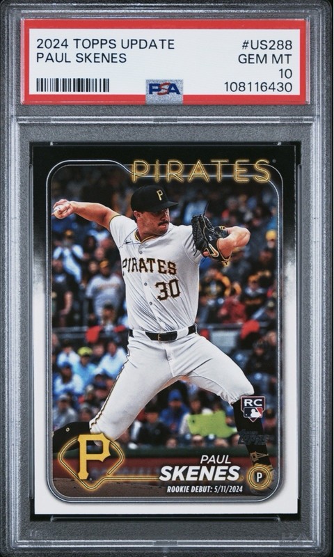 2024 Topps Update Series - Rookie Debut Paul Skenes (RC) PSA 10