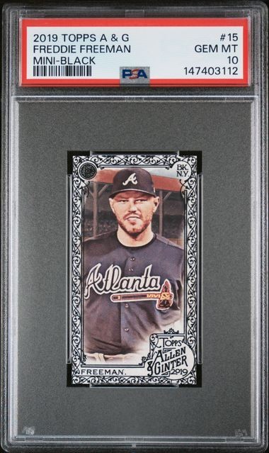 Freddie Freeman 2019 Topps A & G Mini - Black #15 PSA 10 GEM MT view 1