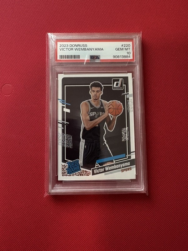 2023 PANINI DONRUSS #220 VICTOR WEMBANYAMA ROOKIE RC PSA 10