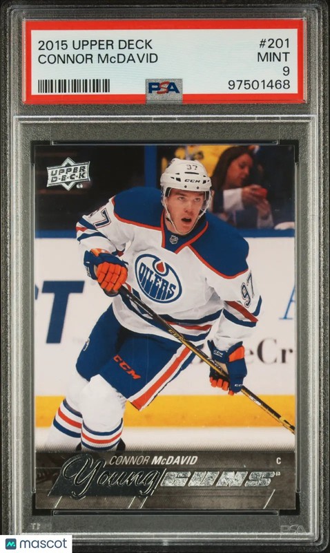 2015-16 Upper Deck Series One Connor McDavid Young Guns Rookie RC PSA 9