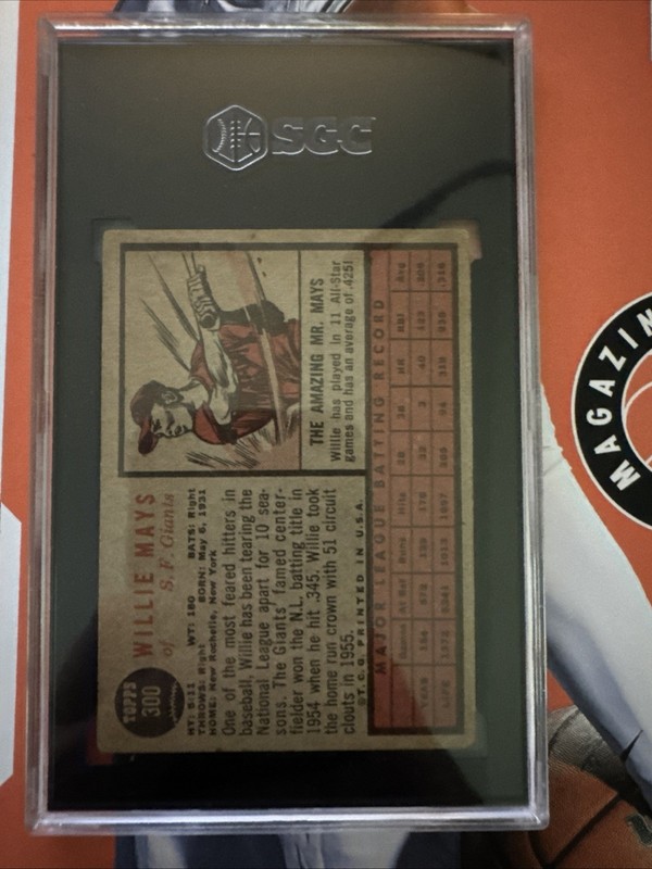 1962 Topps - Willie Mays #300 view 2