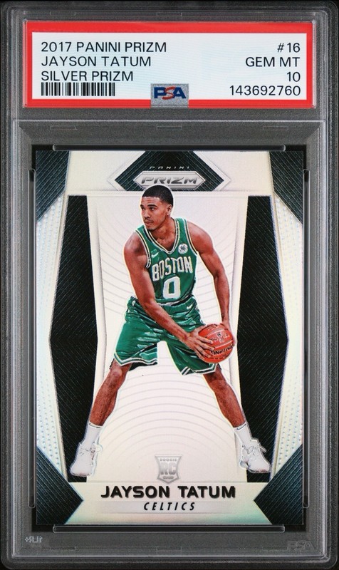 2017 Panini Prizm Jayson Tatum #16 Rookie Silver PSA 10